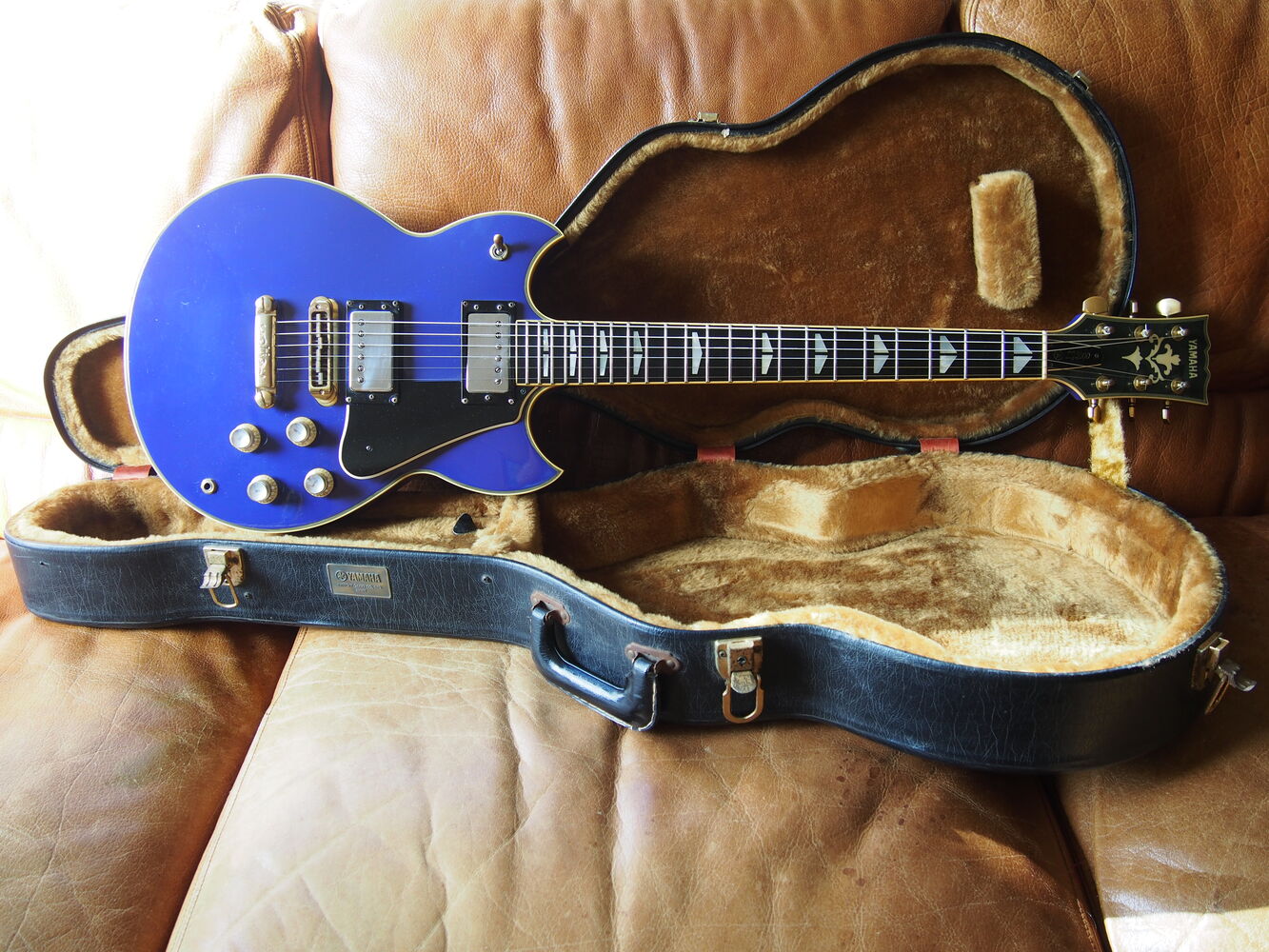 1981 Yamaha SG-2000 Deep Purple + OHSC, Maxon Dry-Z HBs d'occasion