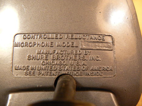 Microphone Shure CR ? Labellisé Motorola de 1954
