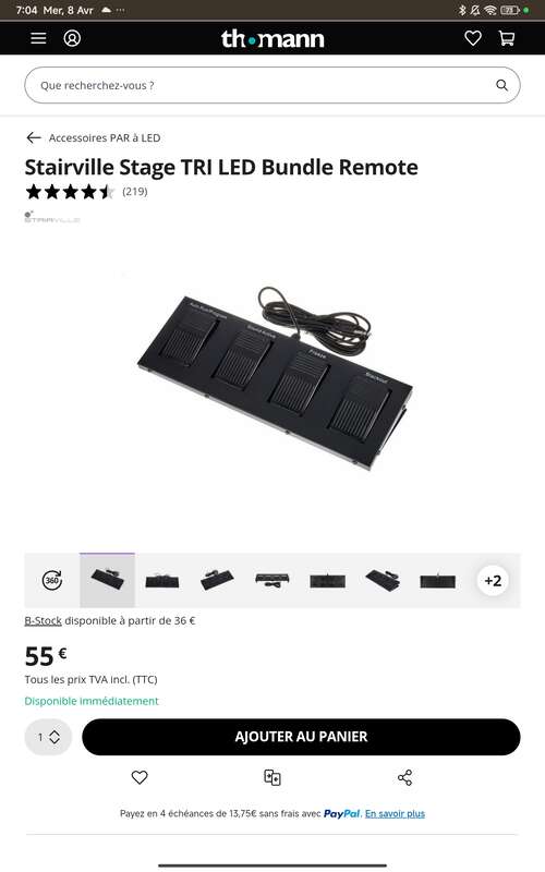 P&eacute;dalier Stairville Stage TRI LED Bundle Remote