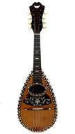 Mandoline Graziella D&eacute;cor&eacute;e C&ocirc;tes Creuses 1900&rsquo;s