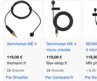 Micro Sennheiser ME-4 (micro cravate)