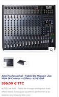 Table mixage professionnel Alto Live 1604