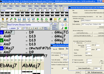 PgMusic Band in a box Interface générale (Windows)