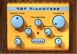 PSP audioware Pianoverb Interface générale