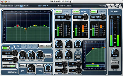 Wave arts TrackPlug Interface du plugin