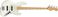 Fender Player Jazz Bass Polar White, touche érable