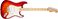 Fender Standard Stratocaster HSS Plus Top Aged Cherry Burst, touche érable